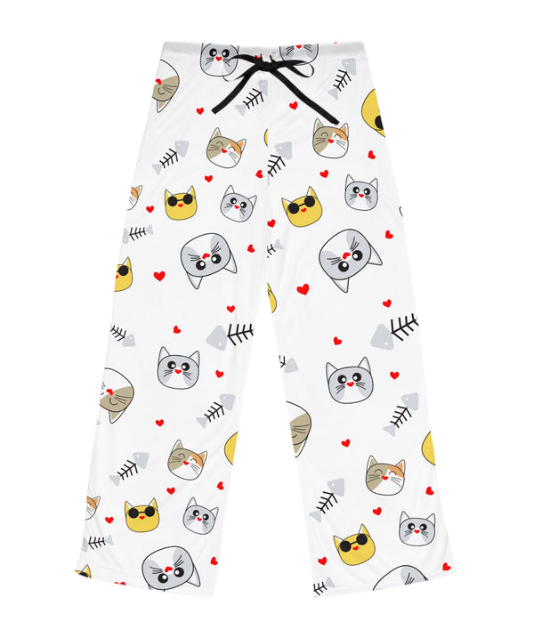 Cute Cat Print Women's Pajama Pants - Cozy & Fun Sleepwear for Cat Lovers